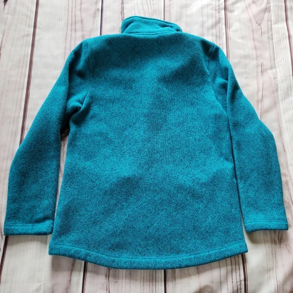North Face "Crescent Full Zip" Fleece Jacket Heather Blue | Big Girl's Size XL - Picture 5 of 10